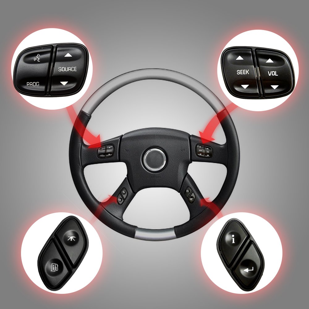 JOYTUTUS full four-button set laid out showing included controls
