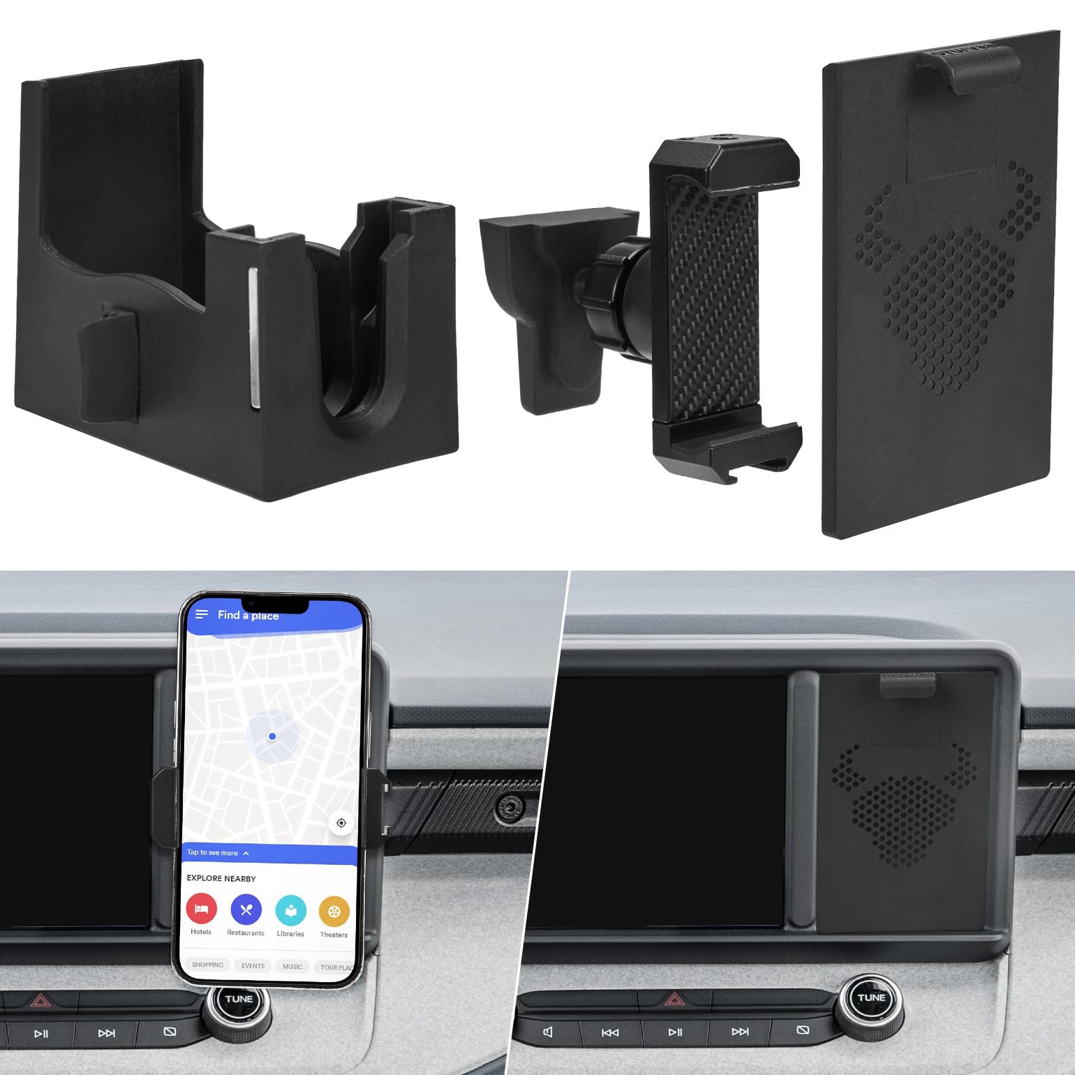 JOYTUTUS front faceplate installed flush for clean dash appearance
