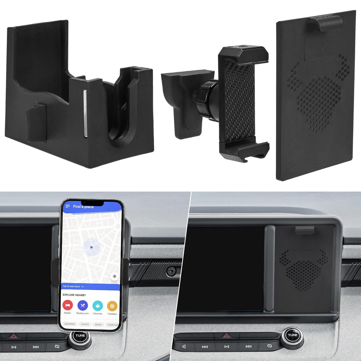 JOYTUTUS front faceplate installed flush for clean dash appearance