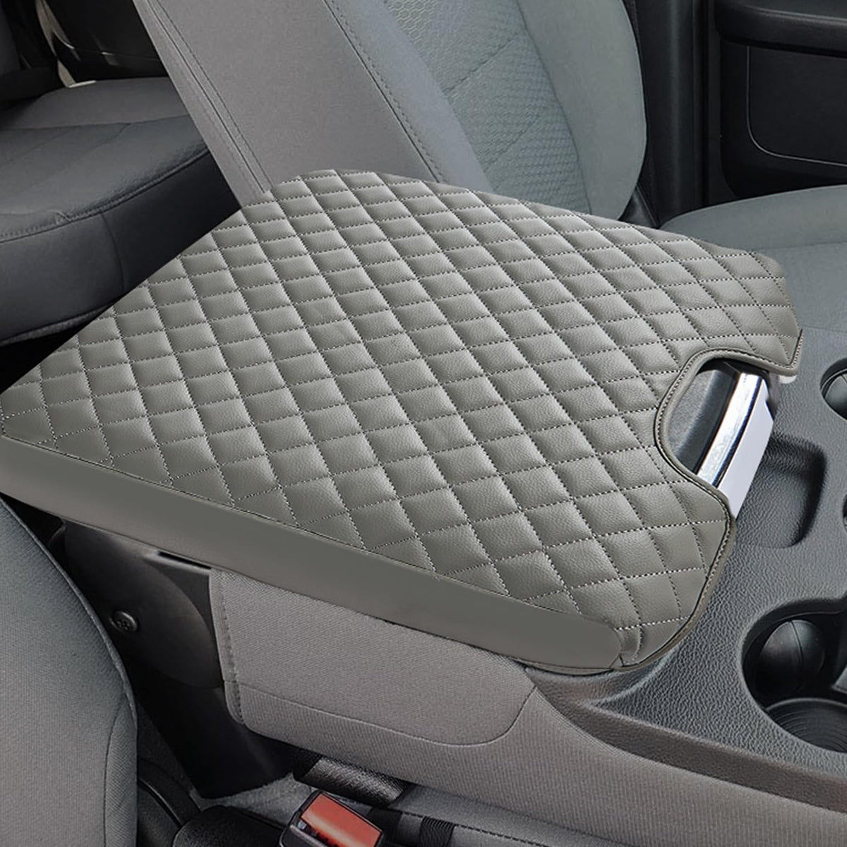 JOYTUTUS front view on Ram console shows clean protective fit and improved arm comfort