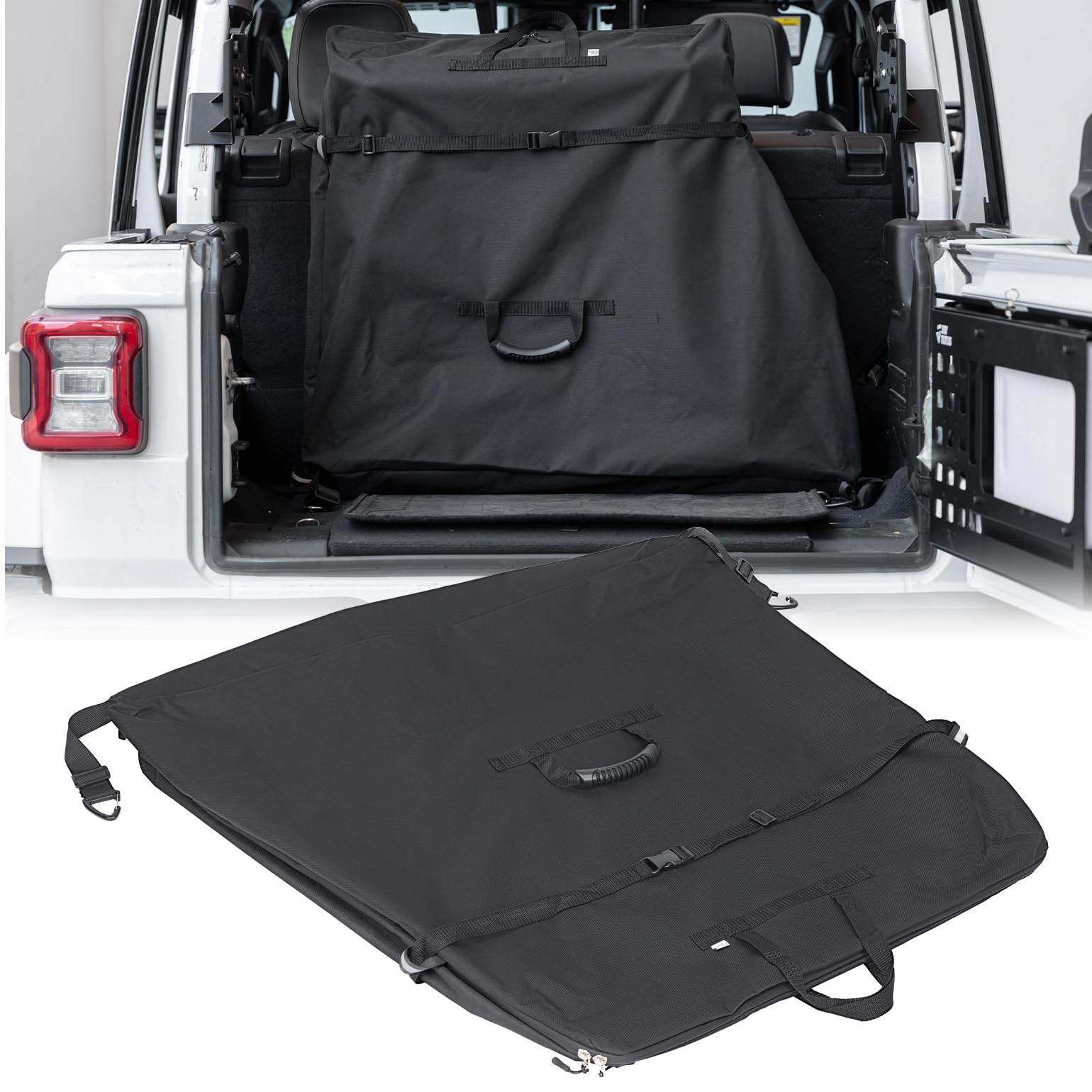 JOYTUTUS front view of hard top bag showing overall protection and fit