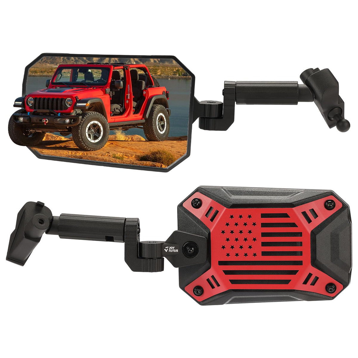 JOYTUTUS front installed on Wrangler JL shows clear rear visibility benefit