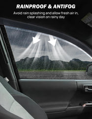 JOYTUTUS installed on driver window demonstrating rain protection benefit