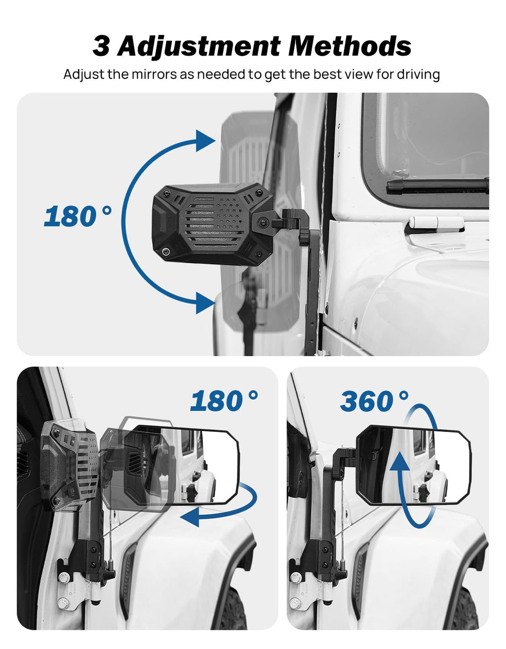 JOYTUTUS installed on Wrangler, provides stable doors-off visibility