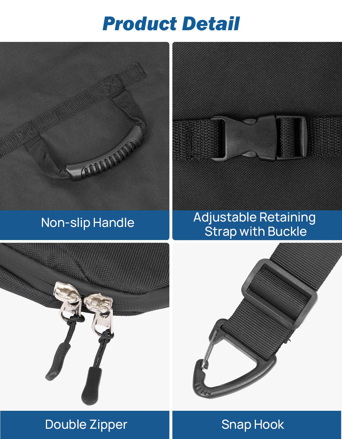 JOYTUTUS interior divider and pockets protecting panels and organizing hardware