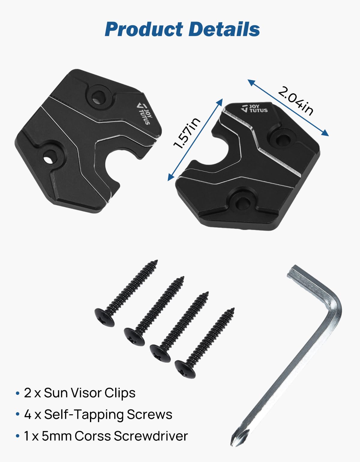 JOYTUTUS engraved label and fitment markings for correct installation