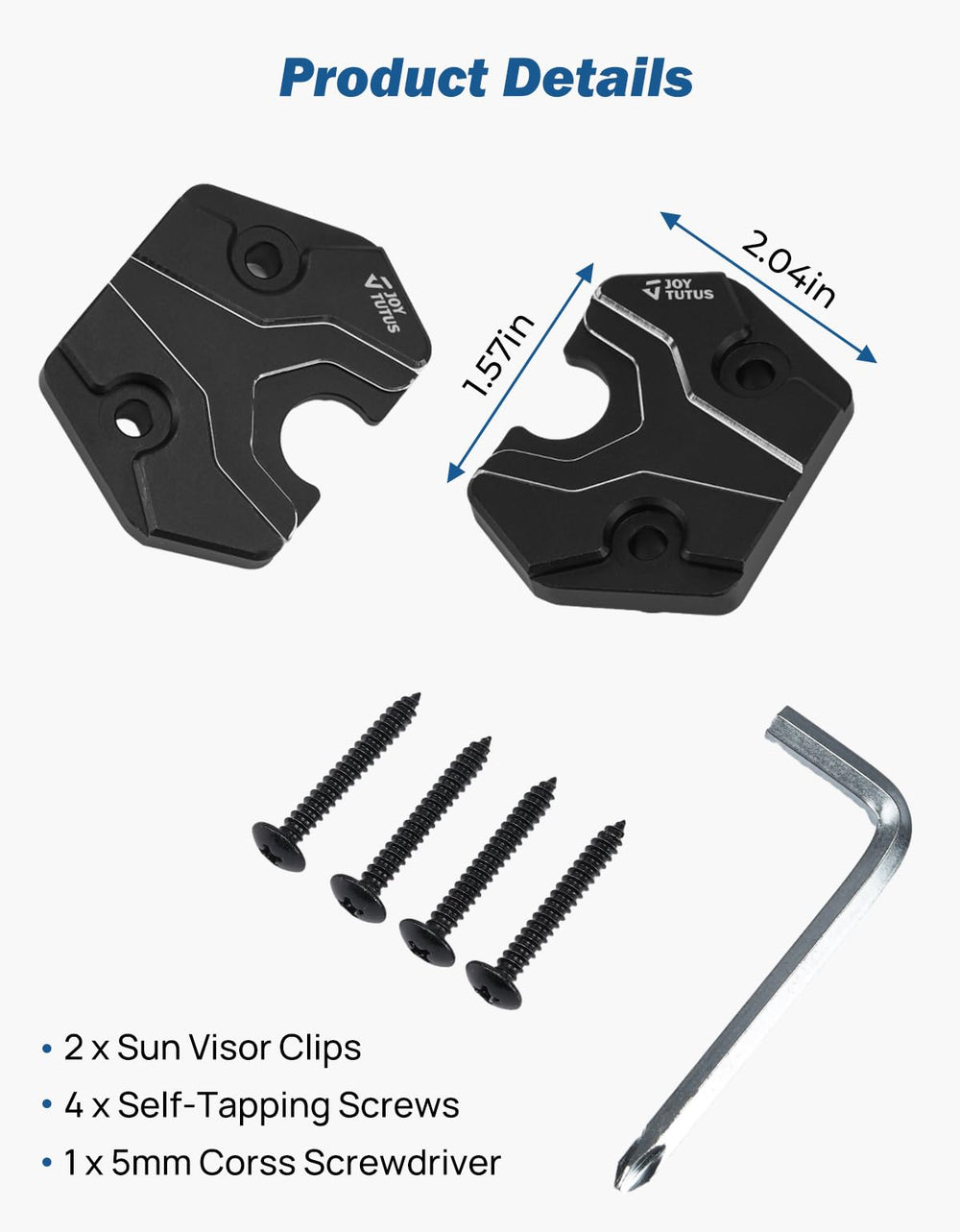 JOYTUTUS engraved label and fitment markings for correct installation
