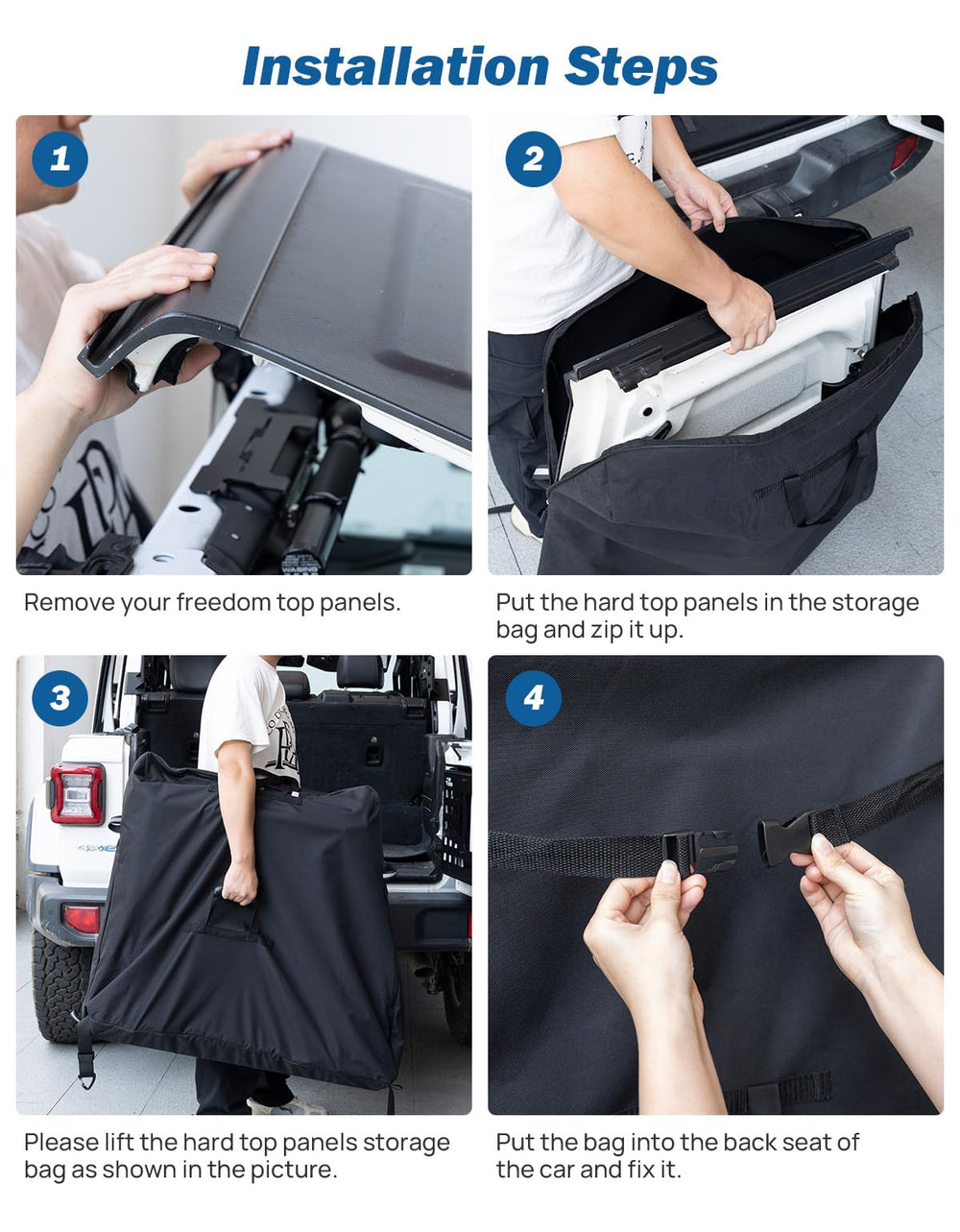 JOYTUTUS lifestyle scene with bag in open trunk for convenient travel