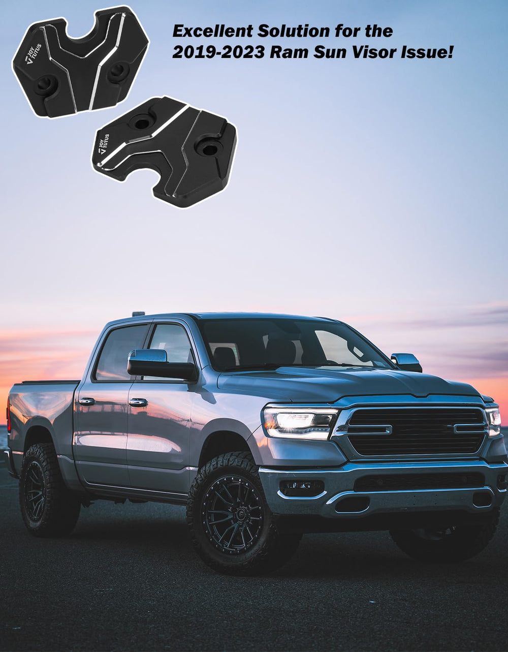 JOYTUTUS lifestyle view inside Ram 1500 highlighting restored visor function