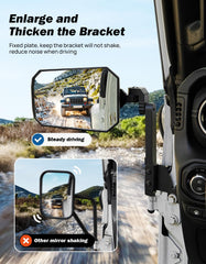 JOYTUTUS mirror glass detail, delivers wide distortion-free view