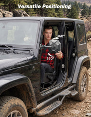 JOYTUTUS sandwich clamp mounted on windshield frame ensuring rock-solid vibration resistance