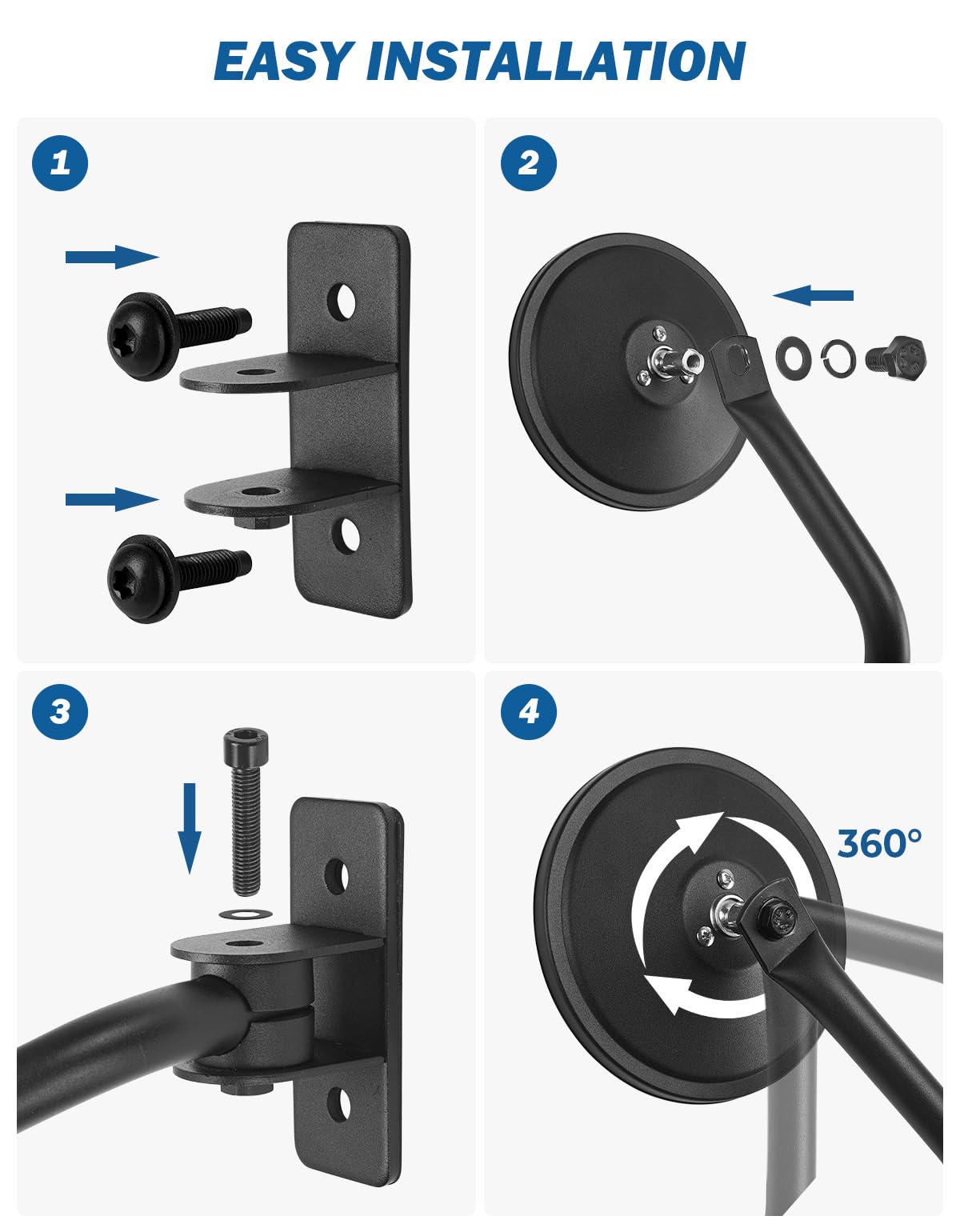 JOYTUTUS streamlined mirror profile illustrating reduced wind noise benefit
