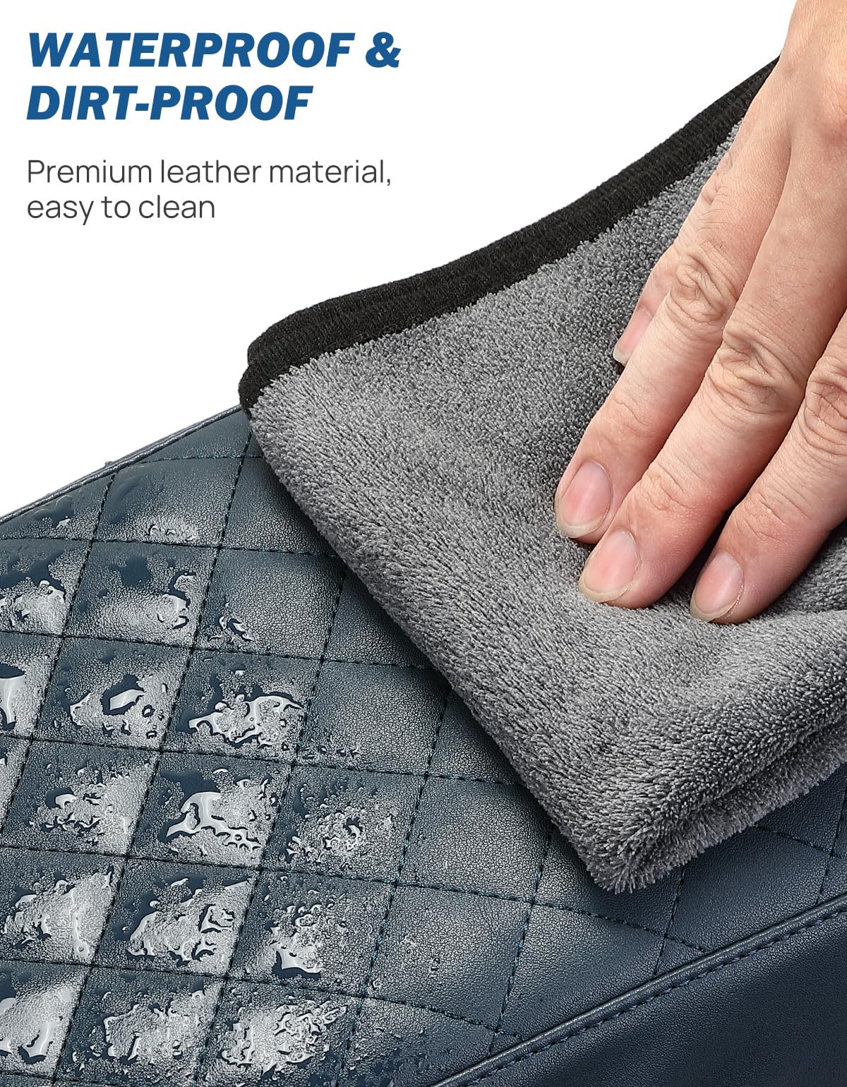 JOYTUTUS texture detail with water droplets demonstrating waterproof protection