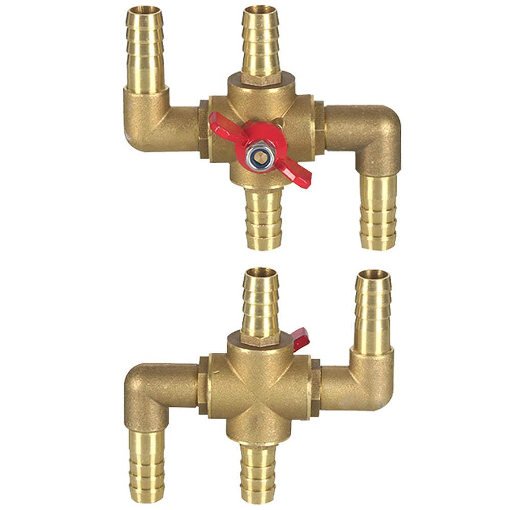 Joywayus valve beside ruler showing 5/8" barb scale for sizing confidence and correct fit benefit