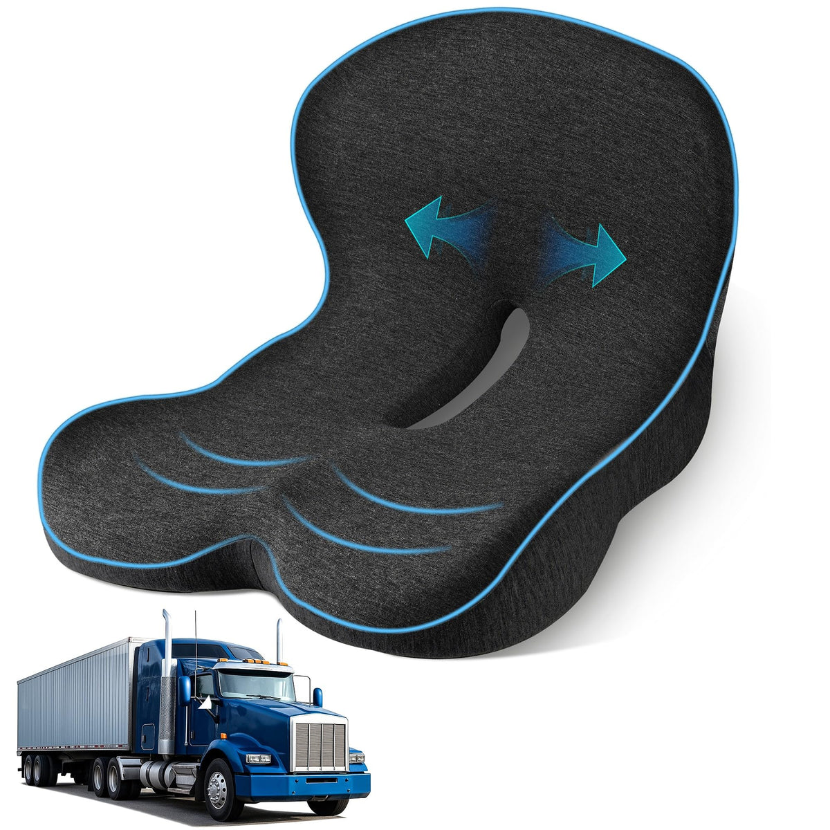 jpinlr front view of cushion showing full L-shape and comfortable support
