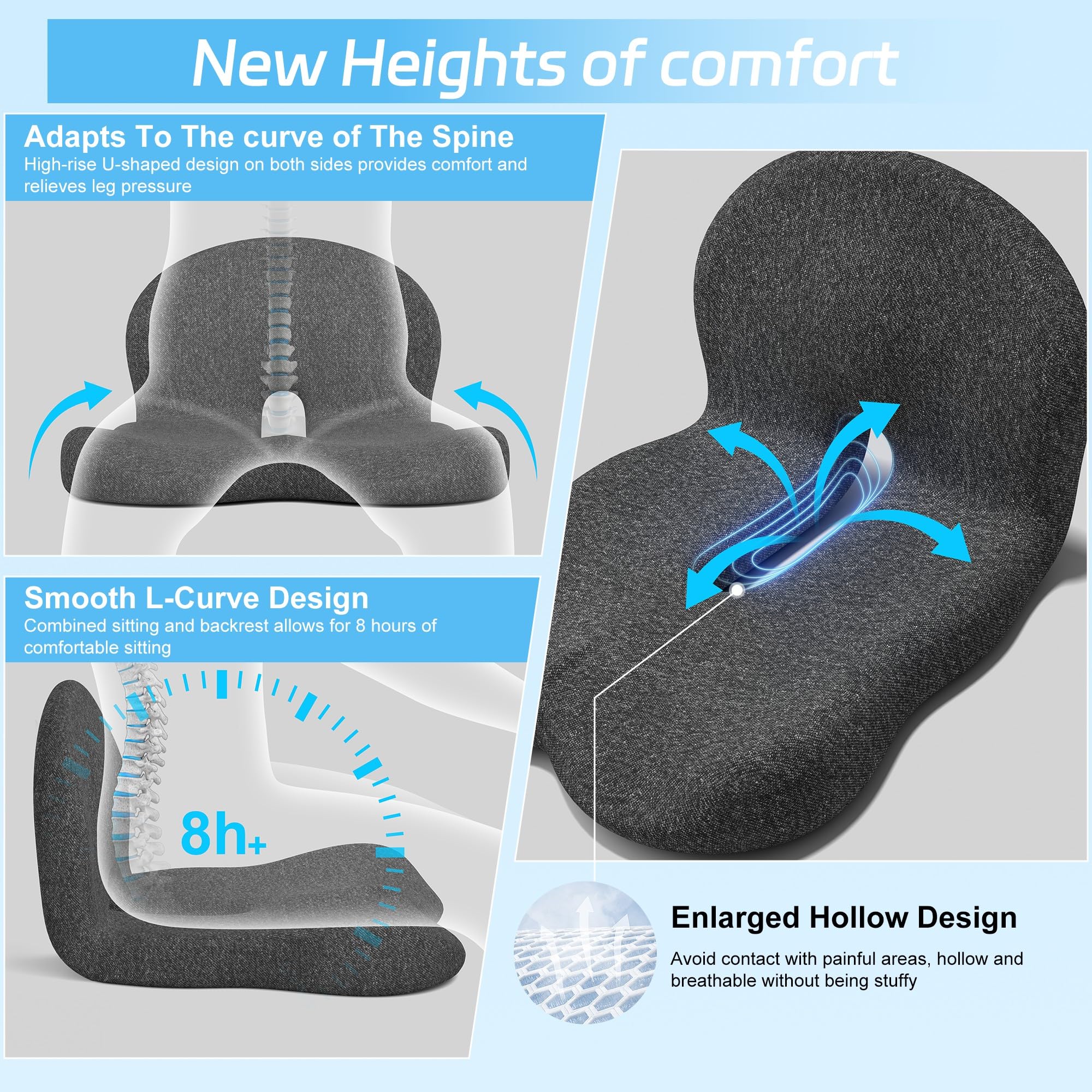 jpinlr placed on an office chair adding seat padding and lumbar support