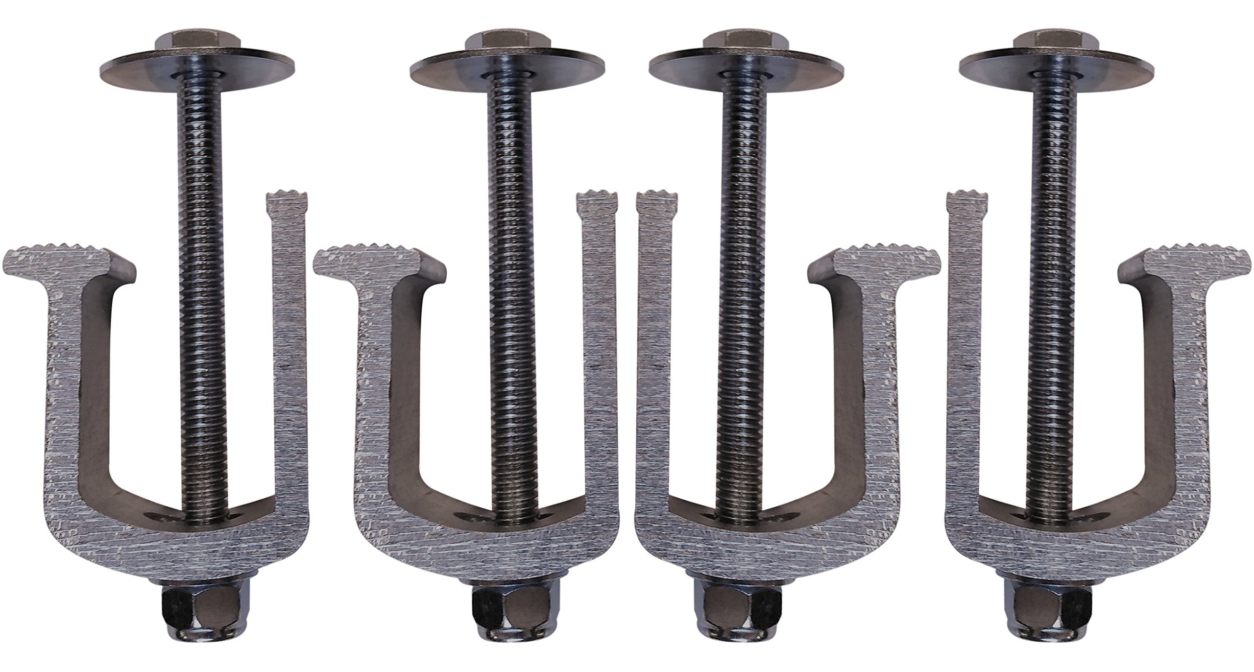 JQuad front view of 4-pack clamps showing ready-to-install convenience