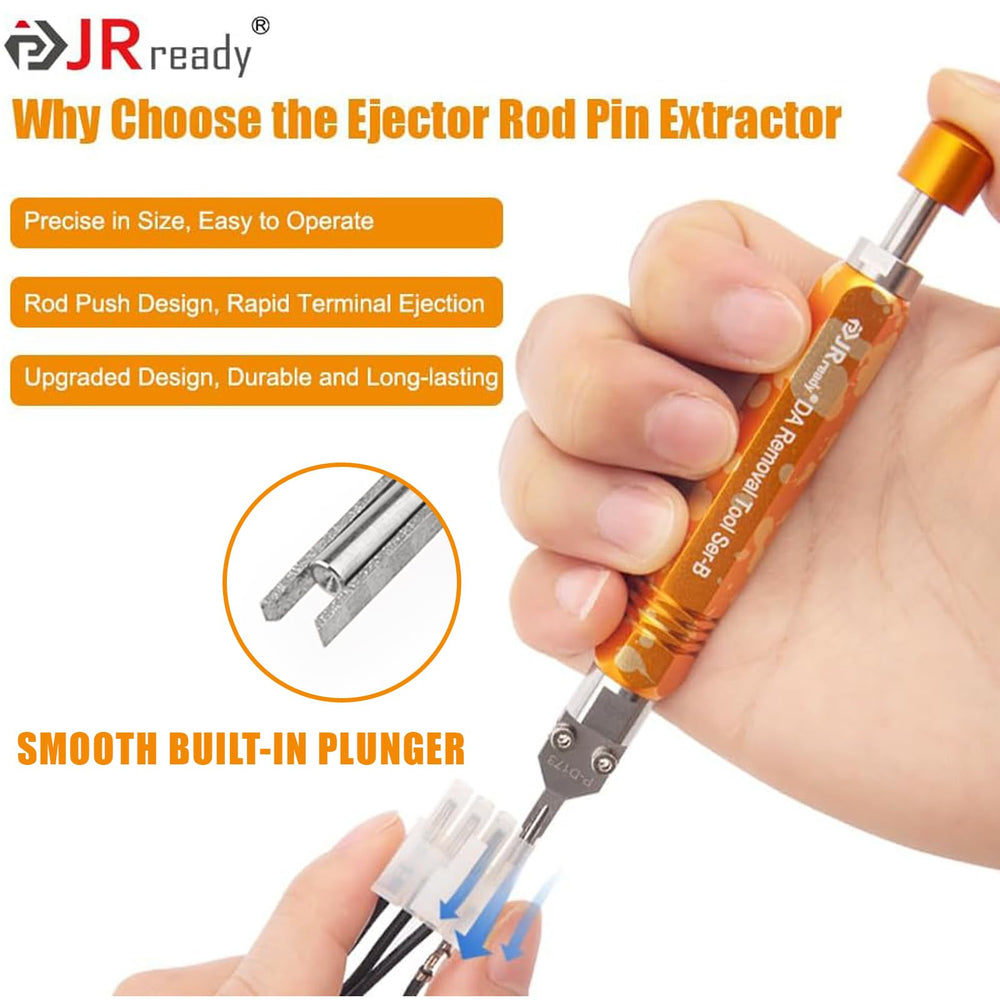 JRready detail of built-in plunger ejector for fast one-handed contact removal