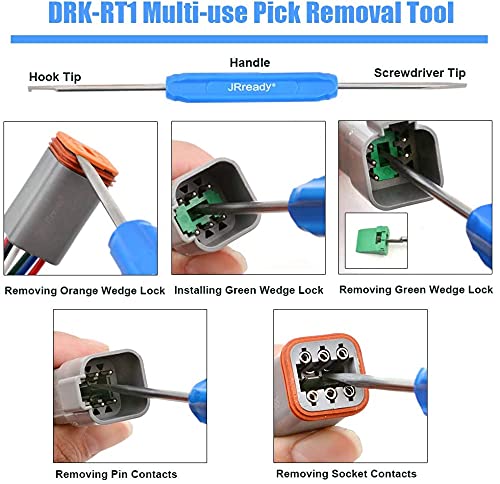 JRready DRK-RT1 pick removal tool shown removing a contact safely from housing