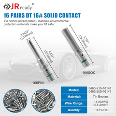 JRready assembled DT 2-pin connector side view showing watertight fit