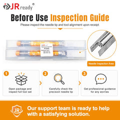JRready close-up of female tool tip showing hardened alloy for clean extraction