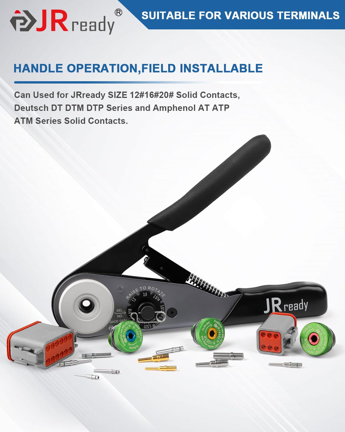 JRready packaging and label showing model ST2169 and included positioners for clarity