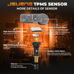 Jsueng TPMS sensor installed on wheel illustrating correct placement and function
