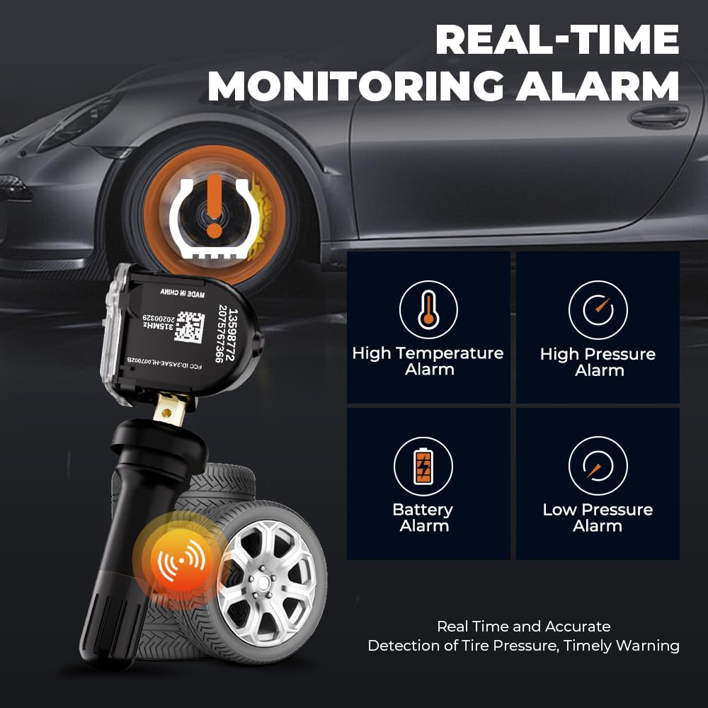 Jsueng sensor mounted on tire bead showing correct seating for leak-free performance