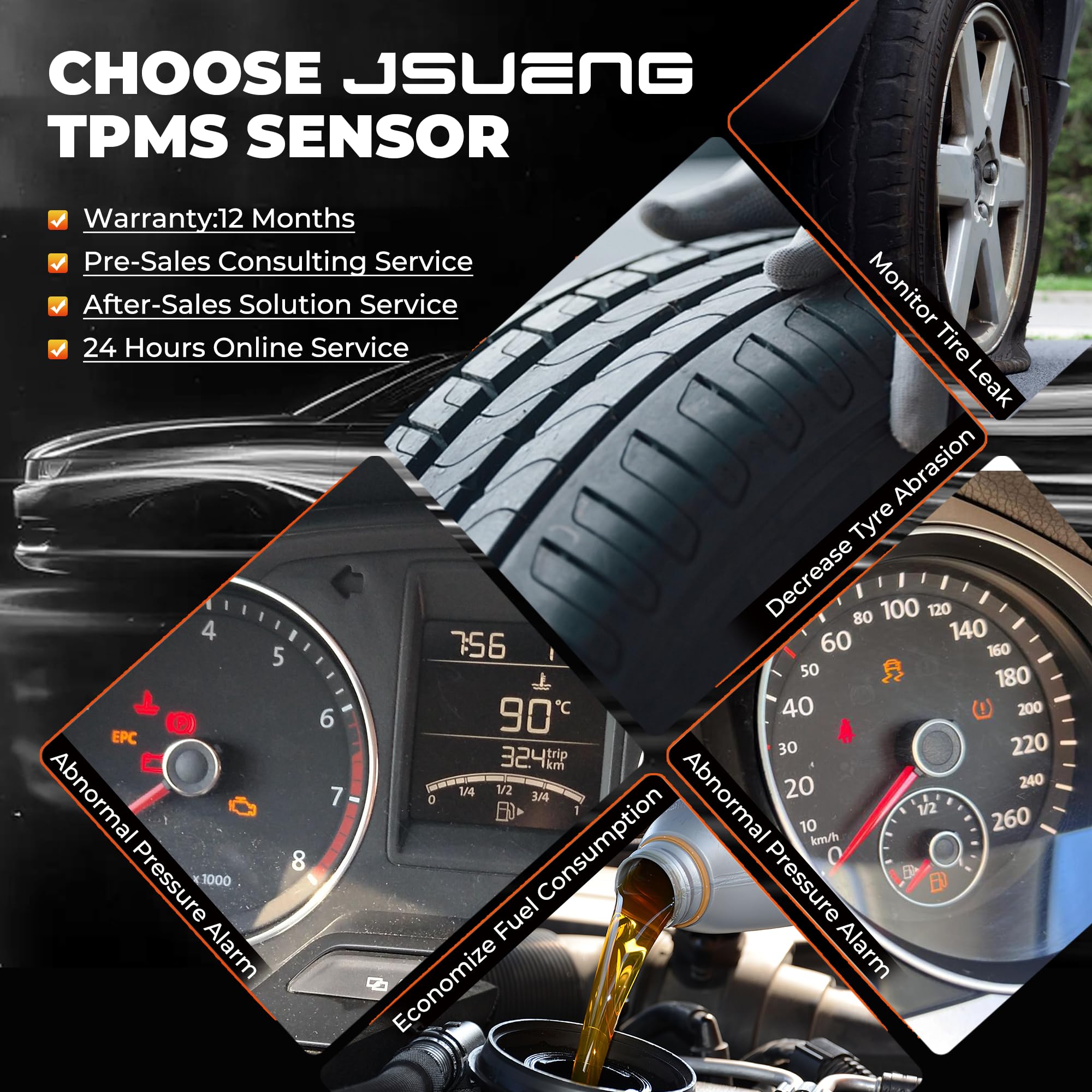 Jsueng TPMS sensor activation demo with tool showing quick relearn benefit