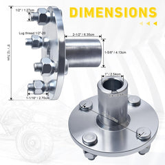 jtfrkope close-up of 1/4" keyway for secure anti-slip torque transfer