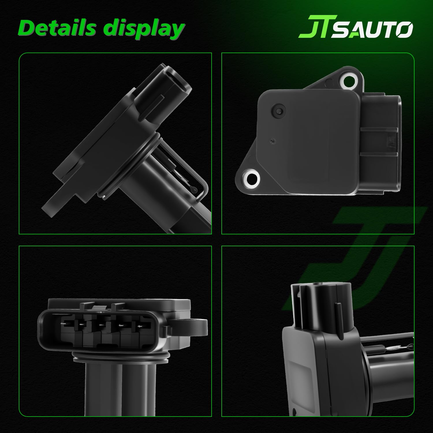 JTSAUTO MAF sensor side profile highlighting durable construction benefit