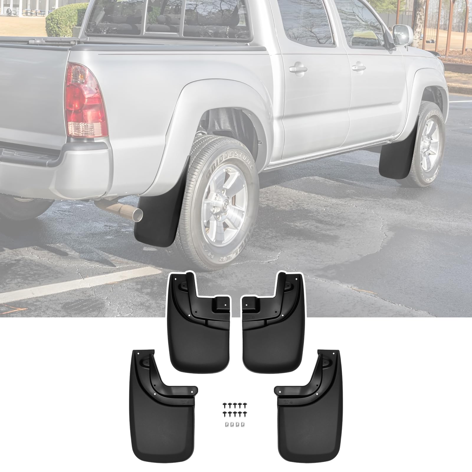 JTYZSM front packaging showing custom-fit mud flaps benefit protection