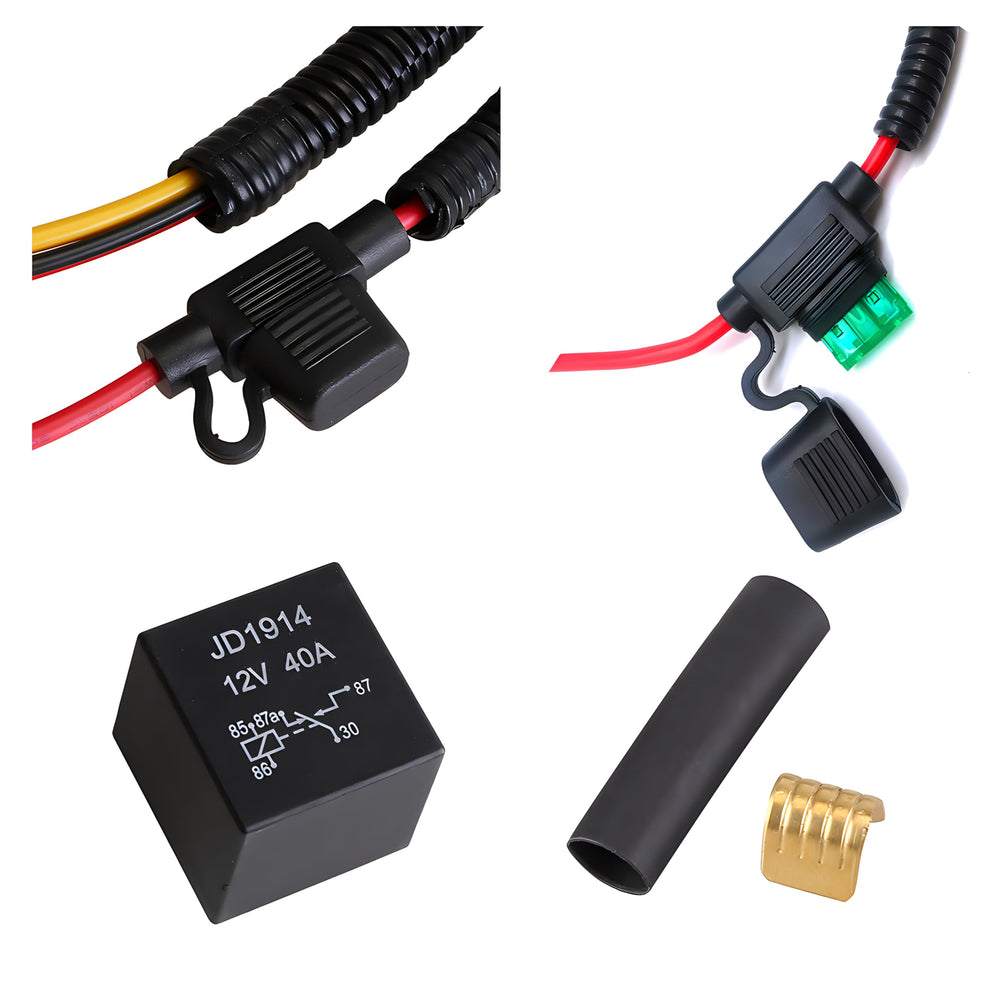 JUNRUO installed at fuel pump connector demonstrating secure fit and improved voltage delivery