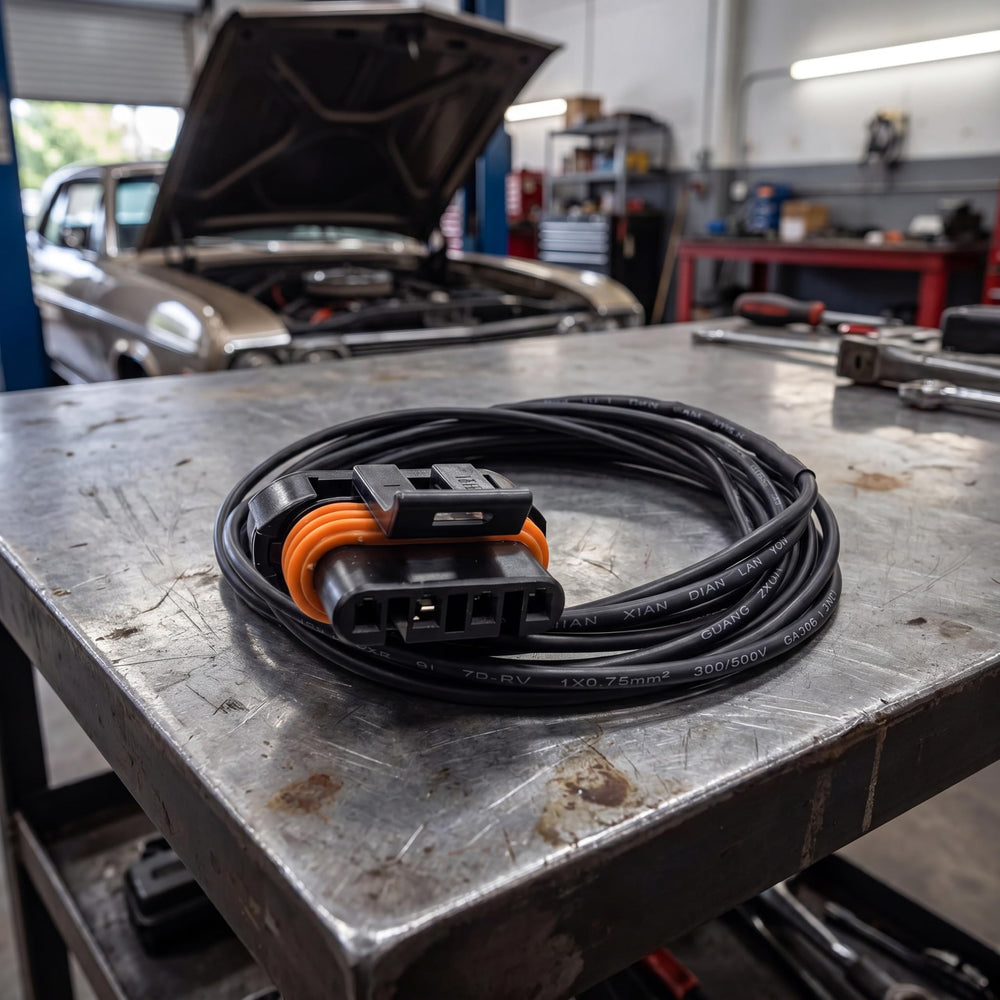 JUNRUO wiring routed in engine bay showing tidy installation benefit