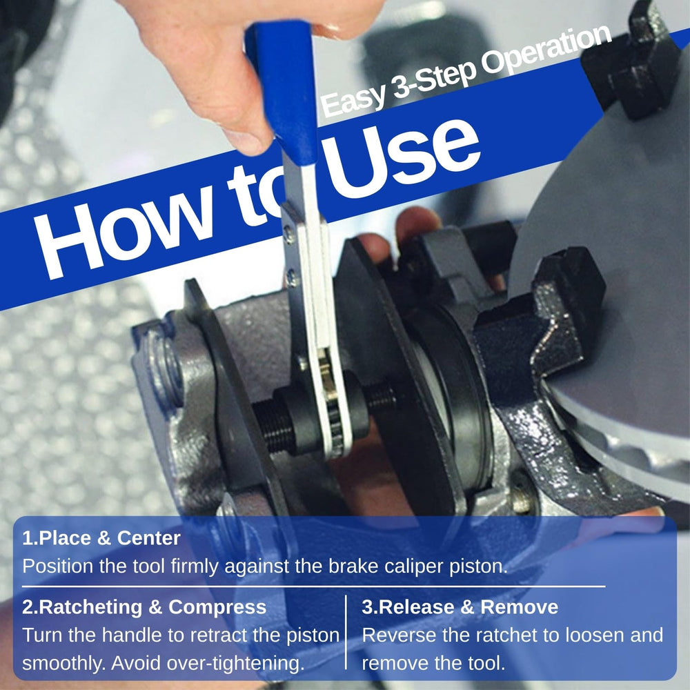 JUNYAOHSU heavy-duty caliper hooks securing a rotor to prevent movement for safer work