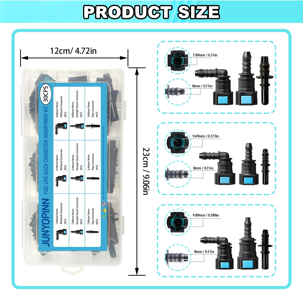 JUNYOPINN straight coupler detail showing push-fit seating for fast tool-free joins