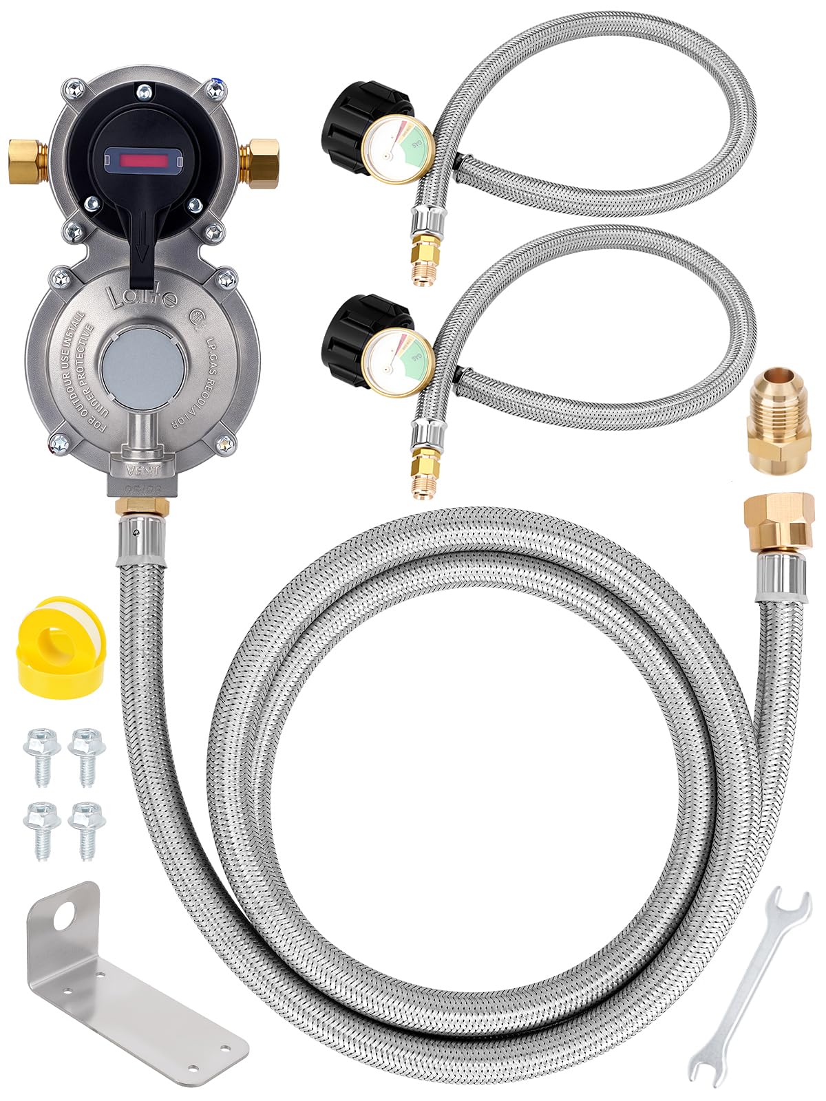 JURPLIX regulator assembly front view showing compact design and reliable changeover