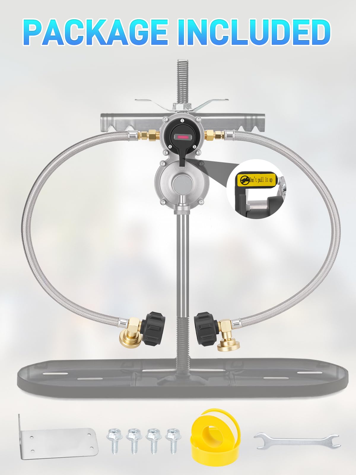 JURPLIX size comparison in hand to show compact regulator and 18-inch pigtail scale