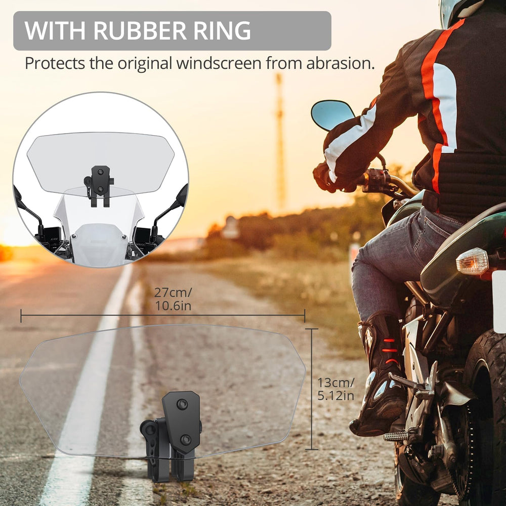 Justech side profile of clip-on deflector highlighting slim, low-profile design for stability