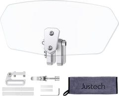 Justech front view assembled showing clear deflector and neat mounting