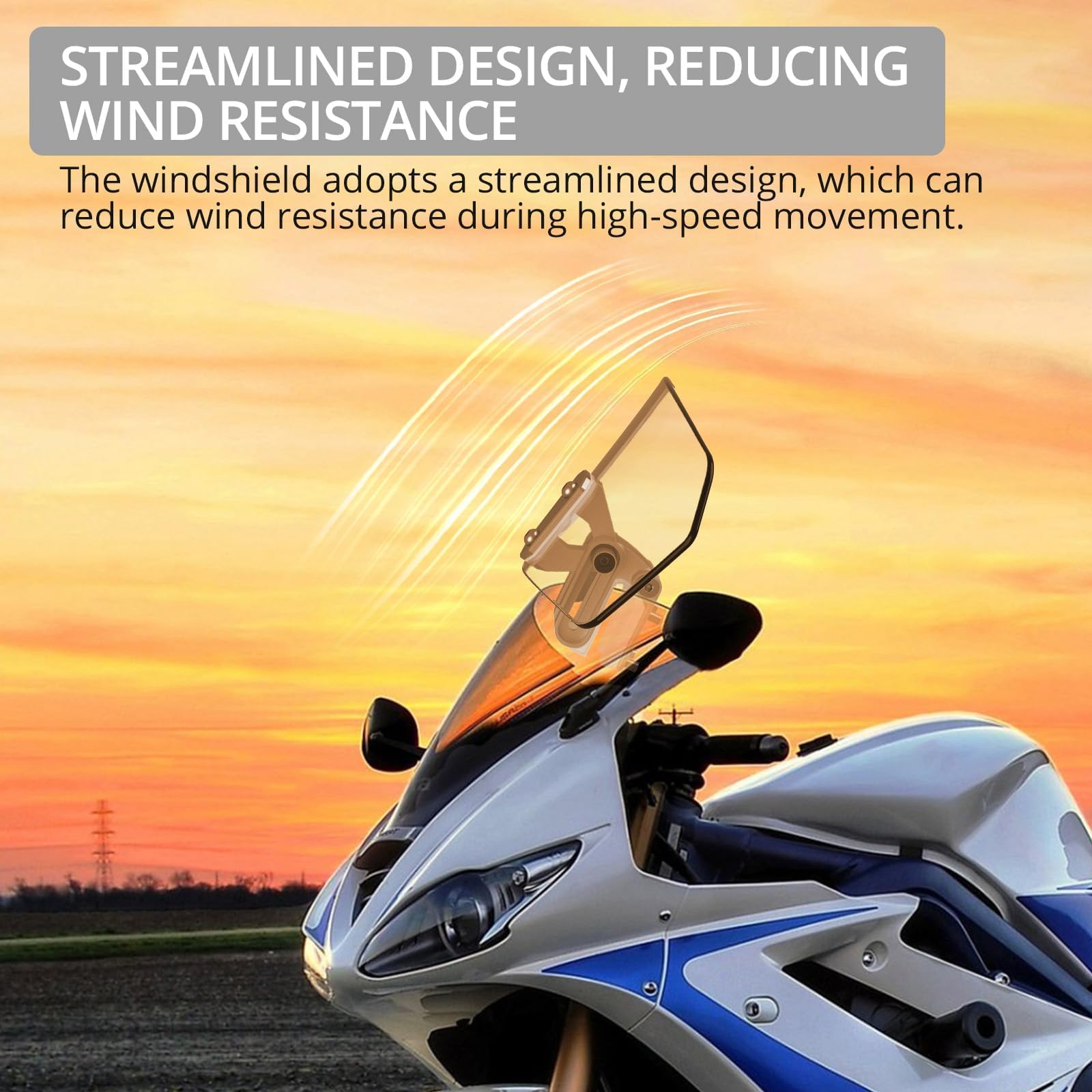 Justech side profile on bike demonstrating reduced rider wind exposure