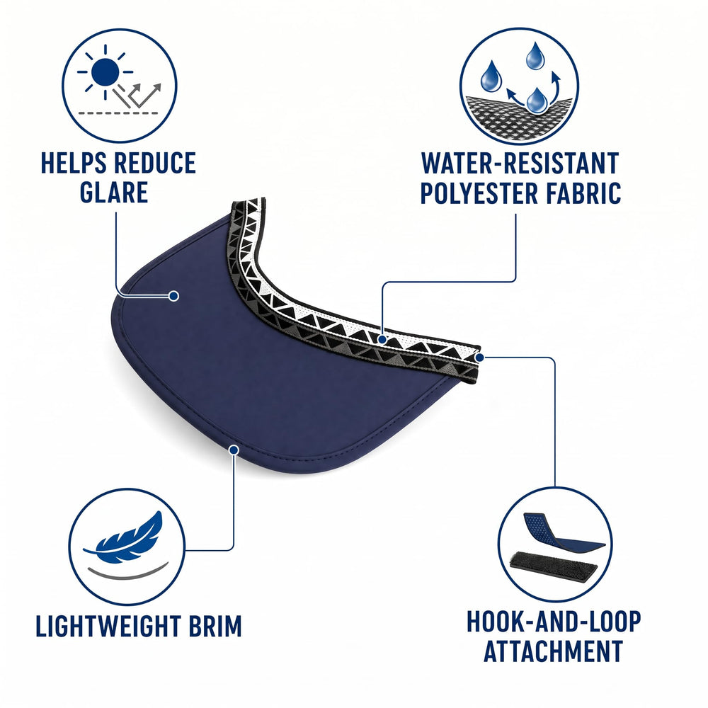 JUSTJOY included hook-and-loop strips ready to secure visor firmly
