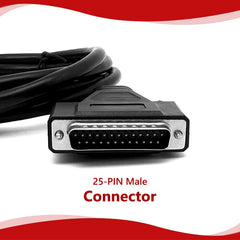 JUTA connector pins detail showing DB25 and OBD2 contacts for accurate signals