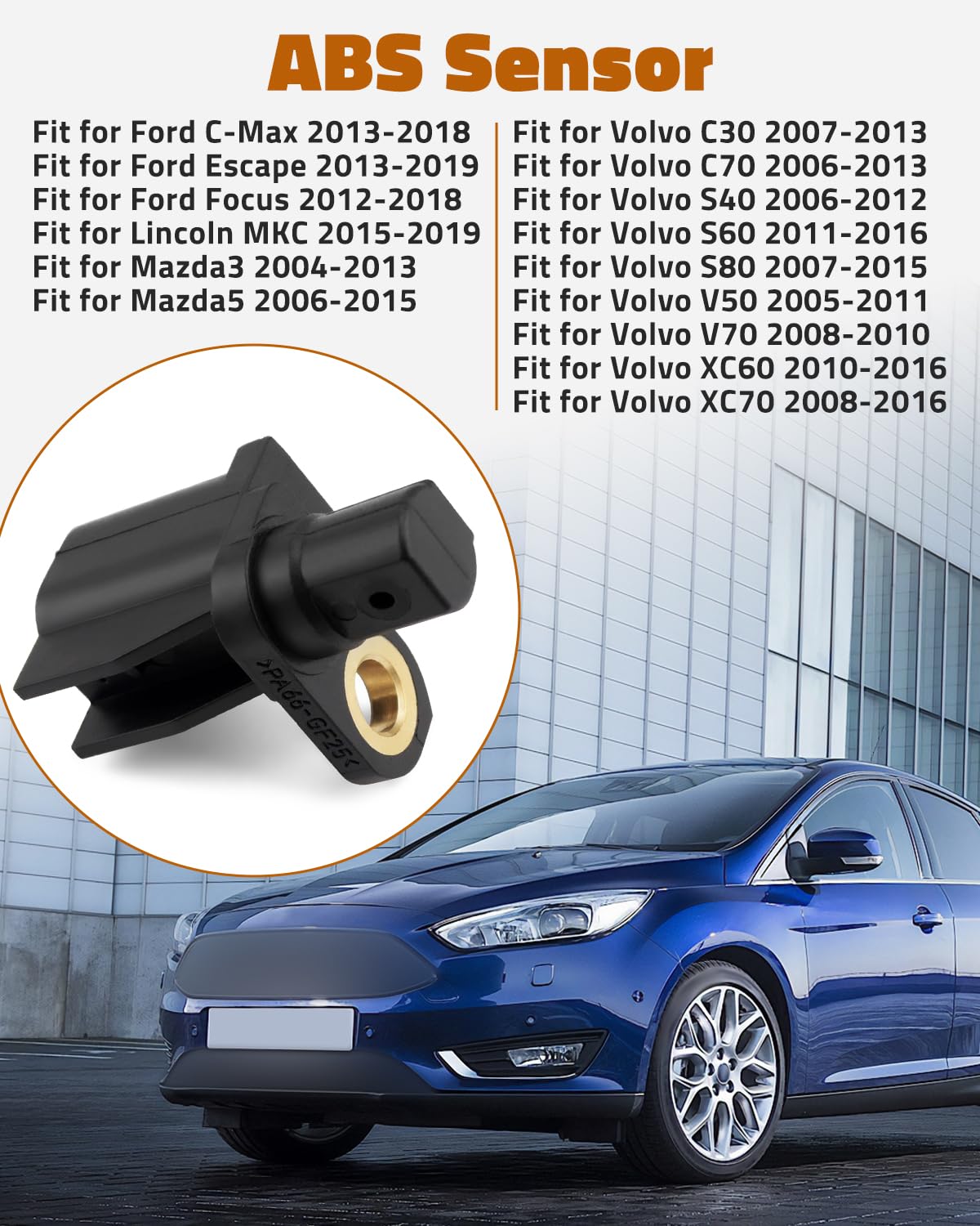 JUWEVAZU rear sensor detail highlighting corrosion-resistant material benefit