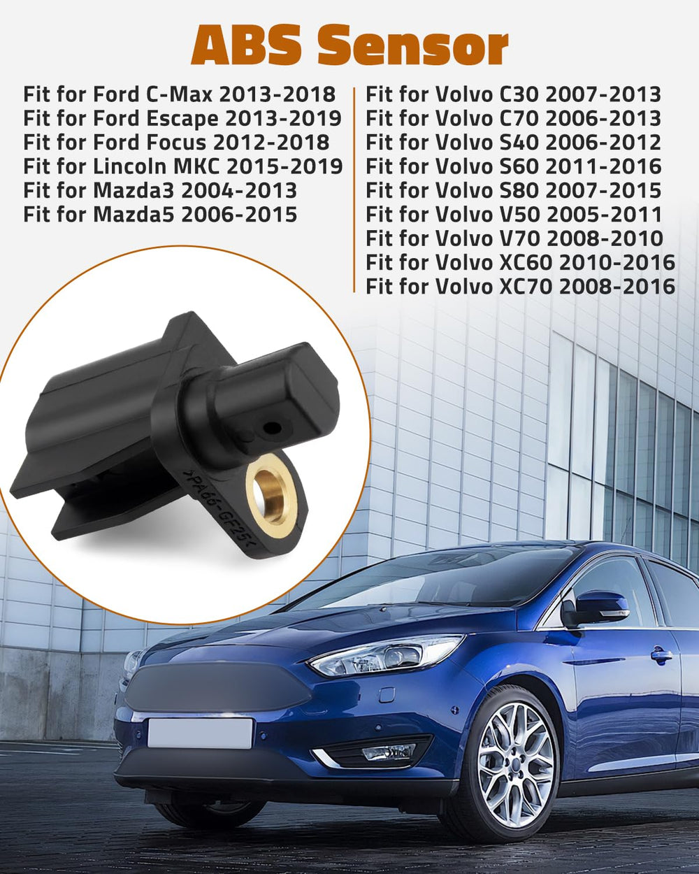JUWEVAZU rear sensor detail highlighting corrosion-resistant material benefit