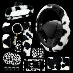 JUYQZ front packaging showing full 18-piece cow print set and contents