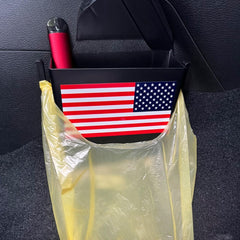 JVMA side view displaying four hooks for cups or small trash bags