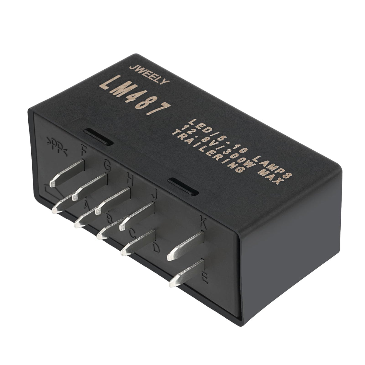JWEELY LM487 front view showing relay shape and mounting for easy replacement