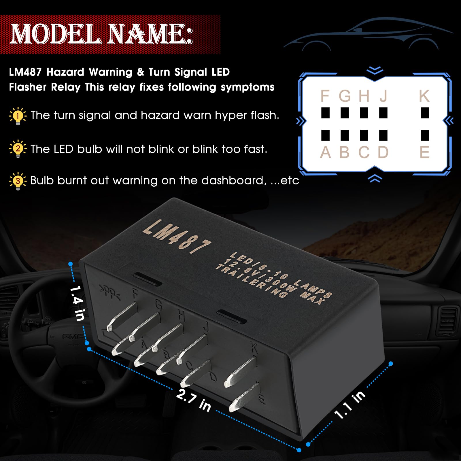 JWEELY LM487 packaging label listing compatible OE numbers for buyer confidence