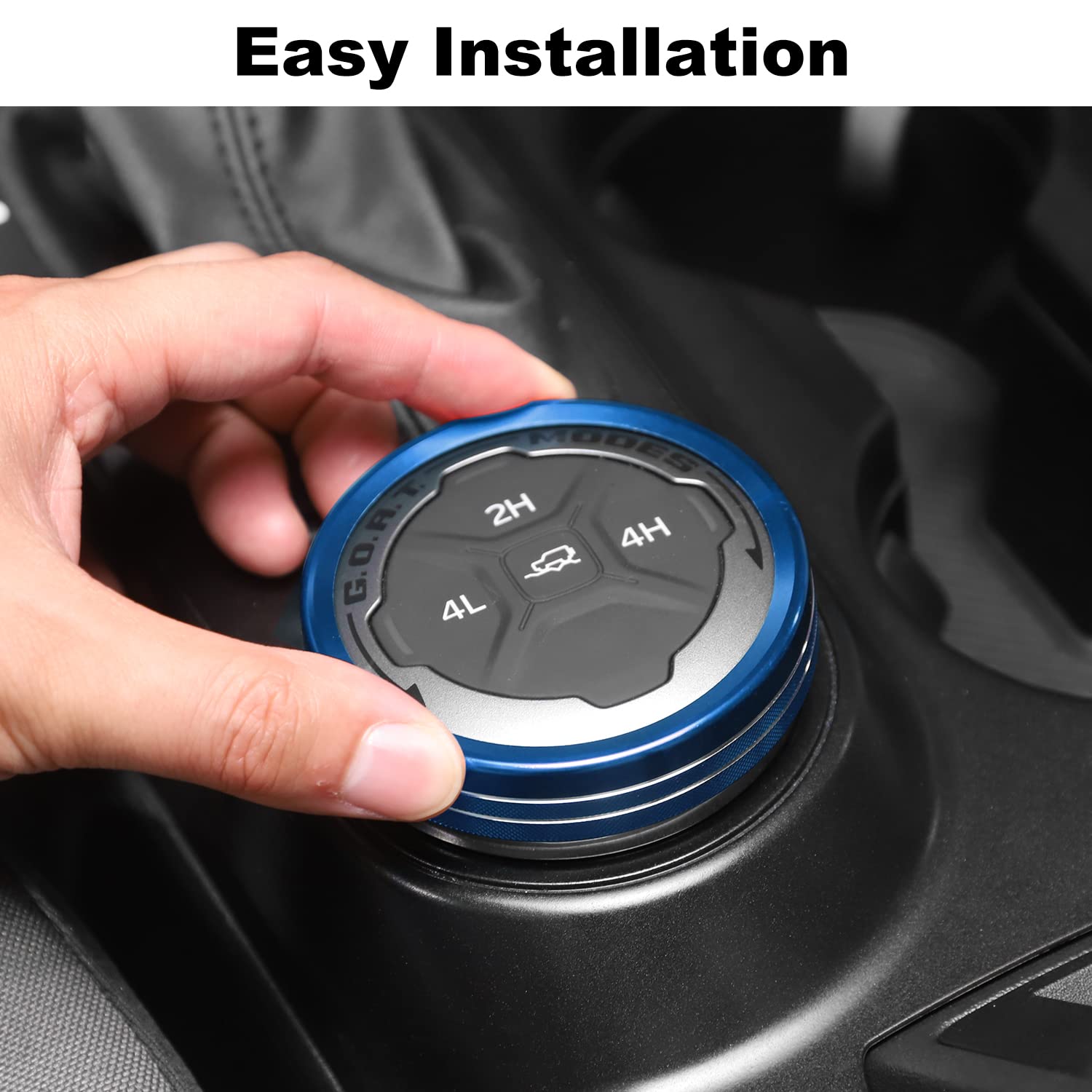 JWWY installed on headlight and 4WD knobs, preserves factory control feel